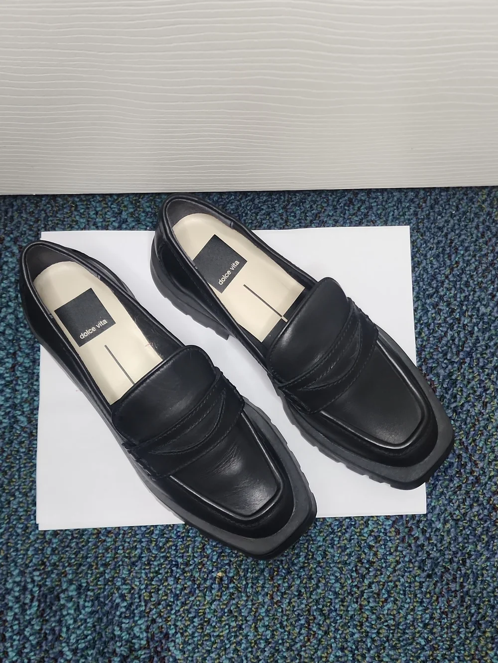 Dolce Vita Black Yanni Loafers platform
